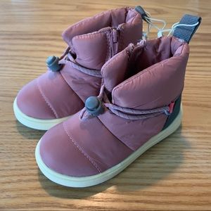 NWT ZARA Toddler Dusty Pink Snow Boots SZ 5.5
